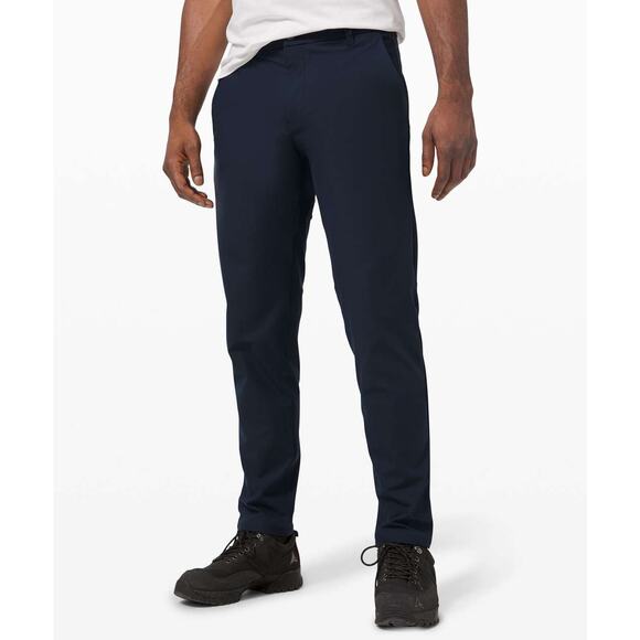 Lululemon Commission Classic-Fit Pant Warpstreme True Navy Men's Sz 32 x 29 EUC - Picture 1 of 12
